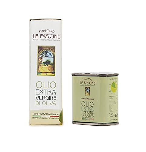 Le Fascine  Classico  - Olio Extravergine di Oliva 100% Italiano Estratto a Freddo Prodotto da Monocultivar Provenzale (Minilattina da 100 ml)