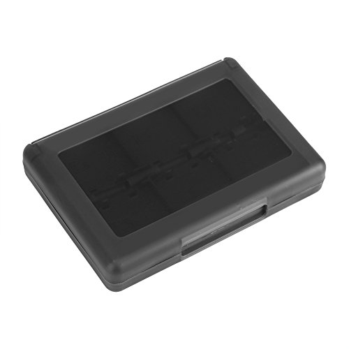 Leftwei Custodia per schede di Memoria di Gioco, Scatola di immagazzinaggio per cartucce in plastica da 28 in 1 in PP per Nintendo 3DS DSL DSI LL(Nero)
