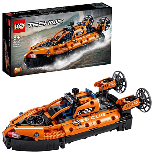 LEGO 42120 Technic Hovercraft di Salvataggio, Set di Costruzioni 2 in 1 con Veicolo e Aereo Giocattolo, Giochi per Bambini e Bambine, Idee Regalo