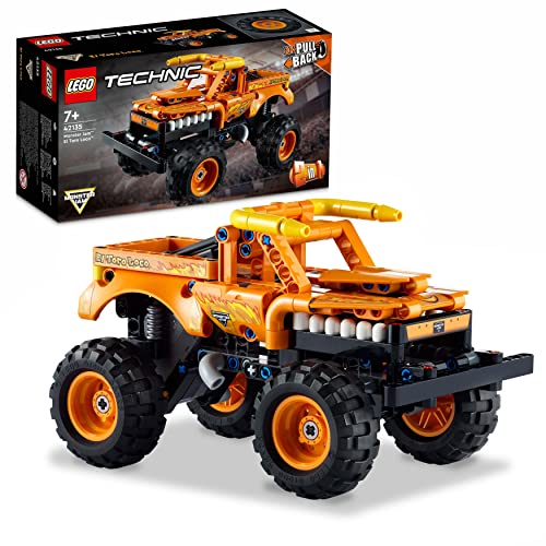 LEGO 42135 Technic Monster Jam El Toro Loco, Set 2 in 1 Camion e Macchina Giocattolo, Idea Regalo per Bambina e Bambino dai 7 Anni in su