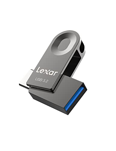 Lexar Chiavetta USB 64 GB, Pen Drive USB 3.2 Gen 1, USB C & USB A, Velocità di Lettura Fino a 100 MB s, Supporta OTG, Metallo Memoria USB Stick per PC, Laptop, Auto, TV, Smartphone Type C, Android