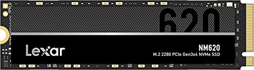 Lexar NM620 SSD 512GB, M.2 2280 PCIe Gen3x4 NVMe 1.4 SSD Interno, F...