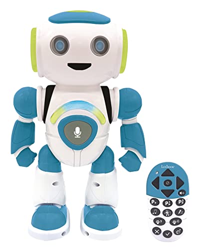 Lexibook Lexibook-ROB20IT Powerman Jr. Robot Intelligente interattivo Che Legge nella Mente Giocattolo per Bambini Che Ballano Musica, Blu, Colore