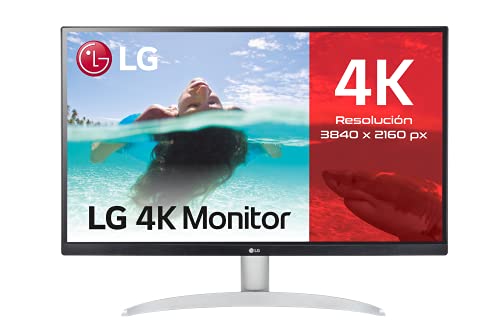 LG - 27UP600-W, Monitor 27 pollici 4K UHD, 60Hz, 5 ms, 1000:1, 400nit, DCI-P3 95%, 16:9, HDMI, DisplayPort
