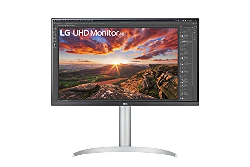 LG 27UP850 Monitor 27  UltraHD 4K LED IPS HDR 400, 3840x2160, AMD FreeSync 60Hz, HDMI 2.0 (HDCP 2.2), Display Port 1.4, USB-C, USB 3.0, Audio Stereo 10W, AUX, Stand Pivot, Flicker Safe, Bianco