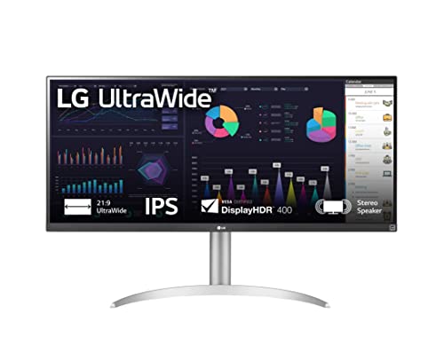 LG 34WQ650 Monitor 34  UltraWide 21:9 LED IPS HDR 10, 2560x1080, 1ms, AMD FreeSync 100Hz, Audio Stereo 14W, HDMI 1.4 (HDCP 2.2),Display Port 1.4, USB-C, Altezza Regolabile, Flicker Safe, Bianco