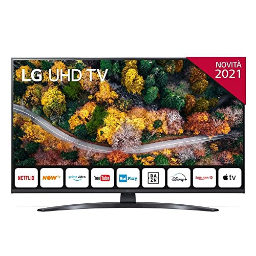 LG 43UP78003 SMART TV 4K Ultra HD 43  2021 Processore Quad Core 4K, Wi-Fi, webOS 6.0, Google Assistant e Alexa Integrati, Telecomando Puntatore [Certificazione Tivùon!   Tivùsat, Lativù 4K]