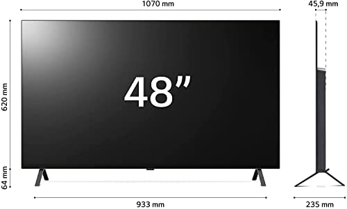LG OLED48A26LA Smart TV 4K 48  TV OLED Serie A2 2022, Processore α...