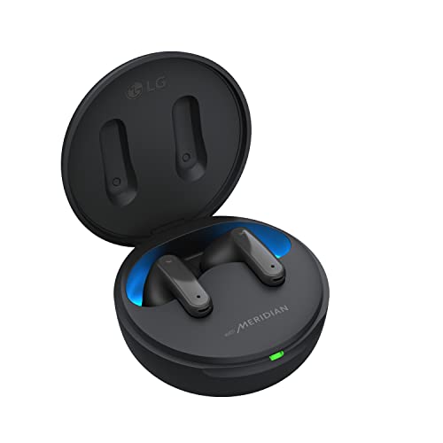 LG TONE-FP9 Cuffie Bluetooth Wireless In Ear TONE Free Nere, Auricolari Bluetooth 5.2 Senza Fili Audio Meridian, Cancellazione del Rumore, Impermeabili, Custodia Antibatterica UV Nano, 3 Microfoni