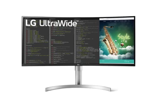 LG UltraWide 35WN75CN-W Monitor 35  Ultra Large Curve, Dalle VA Risoluzione UWQHD (3440x1440), 5ms 100Hz, HDR 10, sRGB 99%, AMD FreeSync, Inclinabile, Regolabile in Altezza, USB-C (90W), Altoparlanti