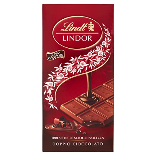 Lindt LINDOR Tavoletta Doppio Cioccolato, Cioccolato al Latte con R...