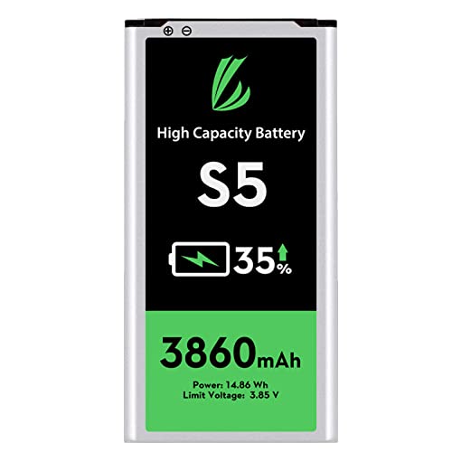 LL TRADER Batteria per Samsung Galaxy S5, alta capacità agli ioni di litio, ricaricabile, batteria interna