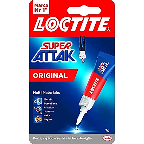 Loctite Super Attak Original Colla Liquida Trasparente con Tripla Resistenza e Istantanea, 3g