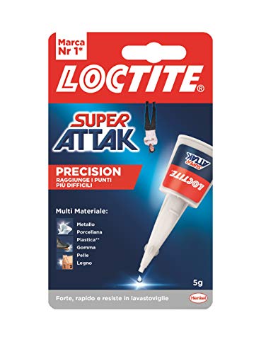 Loctite Super Attak Precision Colla Liquida Trasparente con Beccuccio Extra Lungo, 5g