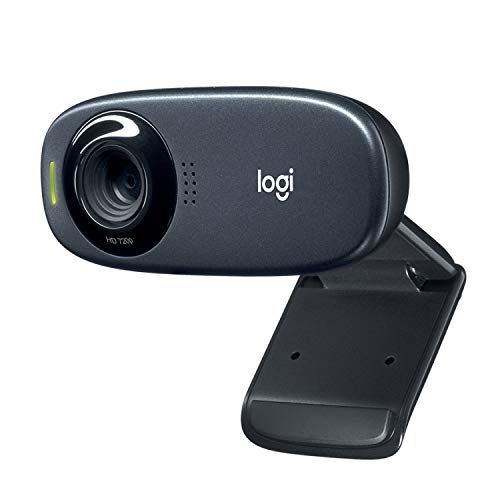 Logitech C310 Webcam HD, HD 720p 30fps, Videochiamate HD Widescreen, Correzione Luce HD, ‎Microfono Riduzione del Rumore, Per Skype, FaceTime, Hangouts, WebEx, ‎PC Mac Laptop Macbook Tablet, Nero