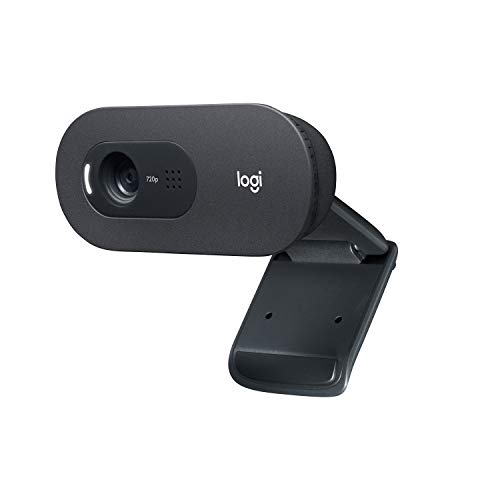 Logitech C505 Webcam HD - Videocamera USB Esterna 720p HD per Desktop o Laptop con Microfono a Lunga Portata, Compatibile con PC, Mac o Chromebook - Nero
