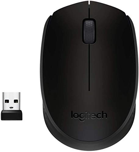 Logitech M171 Mouse Wireless, 2.4 GHz con Mini Ricevitore USB, Rilevamento Ottico, Durata ‎Batteria Fino a 12 Mesi, Mouse Ambidestro per PC Mac Laptop, Nero
