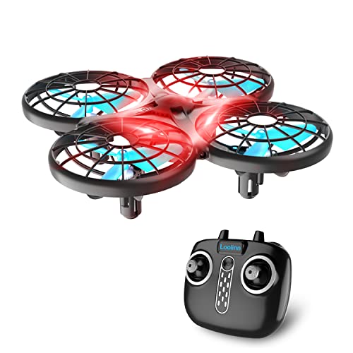 Loolinn | Drone per Bambini - Mini Drone Telecomandato con Tecnologia Anti-Collisione Automatica   Controllo Manuale   Due Batterie Incluse (Regalo Bambini)