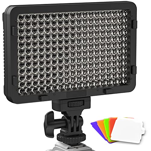 Luce Video LED Lampada Fotocamera Portatile con Filtri Colorati e Batteria Carica Registrazione Basso Angolo di Videoconferenze Fotografia Youtube