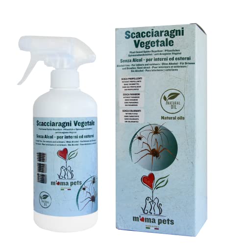M MA PETS - Repellente Ragni Spray Naturale, 500ml - Allontana e Sc...