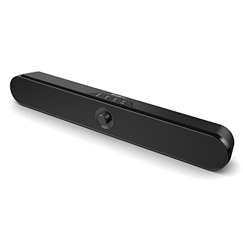 Majority Atlas - Mini soundbar Bluetooth con jack da 3,5 mm e slot per scheda Micro SD, portatile e alimentata tramite USB, perfetta come altoparlanti per giochi, computer, TV, Smart TV