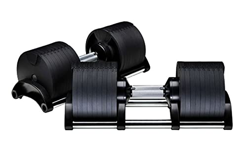 Manubri regolabili in acciaio solido peso set conveniente Dumbell pesi regolabili salvaspazio manubri per la casa 64 kg (32 kg x 2)
