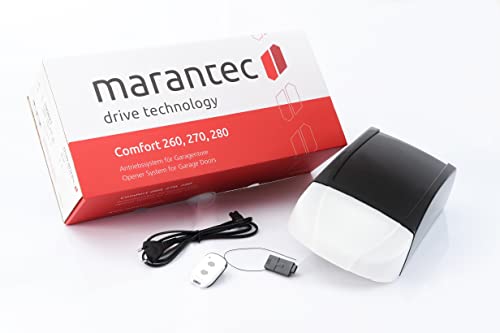 Marantec Comfort 270 - Set con 1 trasmettitore manuale, azionamento elettrico per porte da garage, porte sezionali e cancelli basculanti, colore: Nero