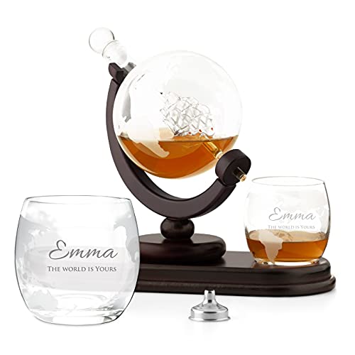 Maverton Decanter per Whisky in vetro - incisione personalizzata - ...