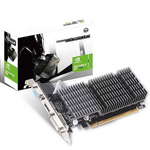 MAXSUN Scheda Video NVIDIA GEFORCE GT 710 2GB Scheda grafica GPU,Low Profile per HTPC Compatti e Build Low Profile Passive, Incluso Bracket Aggiuntivo I O