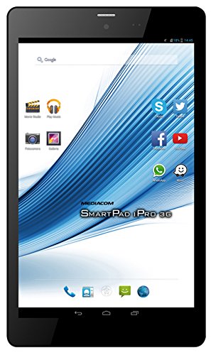 Mediacom Smartpad IPRO810 Tablet da 8 , Processore Intel Atom Z3735G, RAM 1GB, 16GB, Nero
