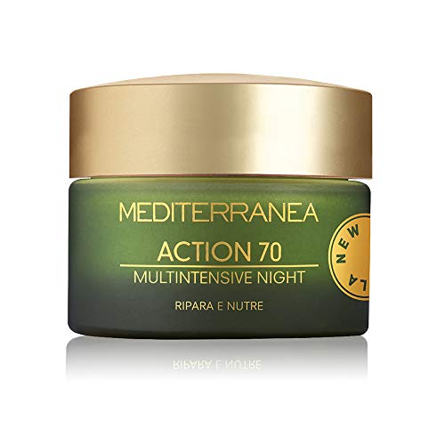 Mediterranea - ACTION 70 Multintensive Night - Crema Viso Notte - Ridensifica la Pelle, Contrasta le Rughe - 50 ml