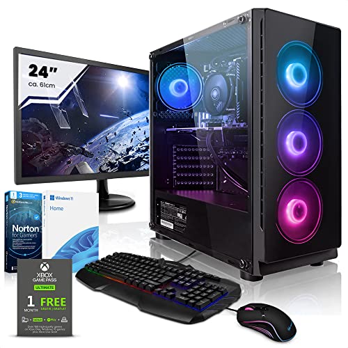 Megaport Completo PC-Gaming AMD Ryzen 5 5600 • 24” Schermo • Windows 11 • Nvidia GeForce GTX1660Ti 6GB • 16GB 3200MHz DDR4 • 250GB M.2 SSD • 2TB HDD • Tastiera Mouse • pc da gaming