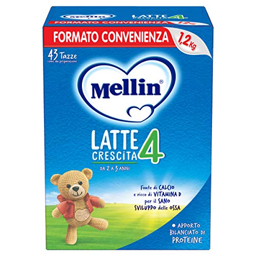 Mellin 4 Latte in Polvere di Crescita - 3 Confezioni di 1200gr [Totale = 3600gr]