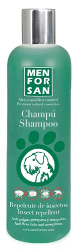 Menforsan Shampoo naturale repellente per insetti per cani, 300ml