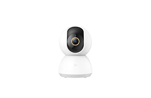 Mi 360° Home Security Camera 2K, Immagini in qualità 2K, Apertura F1.4, Visione Notturna, Rilevamento Umano AI, Google e Alexa, Bianco, Versione Italiana