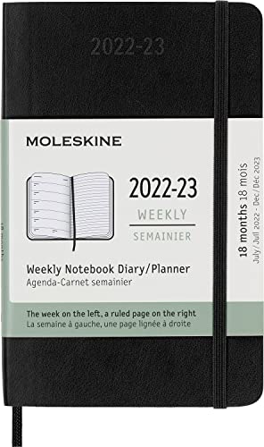 Moleskine - Agenda Settimanale 18-Mesi, Agenda Pocket 2022 2023, Ag...