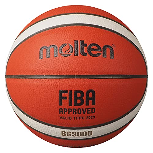 Molten BG3800 basket, indoor, approvato FIBA, pelle composita, taglia 7, adatto per ragazzi di 14 anni e adulti