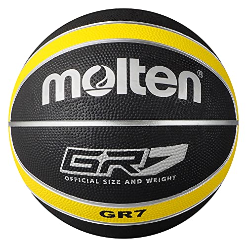 Molten - Pallone da basket, misura 6, colore: nero giallo