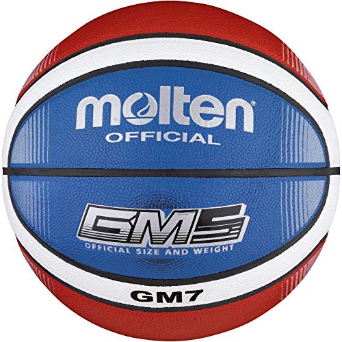 Molten Top Training - Pallone da basket, misura 7, colore: Blu Rosso Bianco