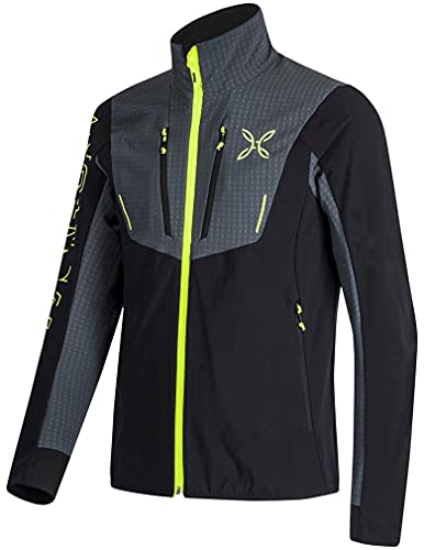 MONTURA Ski Style Jacket Uomo MJAK04X 9070F Colore Nero Giallo Fluo...