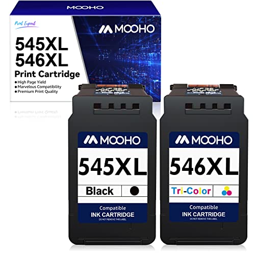 Mooho compatibile cartuccia d inchiostro per Canon PG-545XL CL-546X...