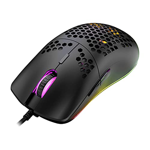 Mouse Gaming, Mouse RGB Ergonomico da 7200 DPI , 6 Pulsanti Programmabili, 11 Colori LED RGB Personaliz,Mouse con Filo USB per PC, laptop, MacBook