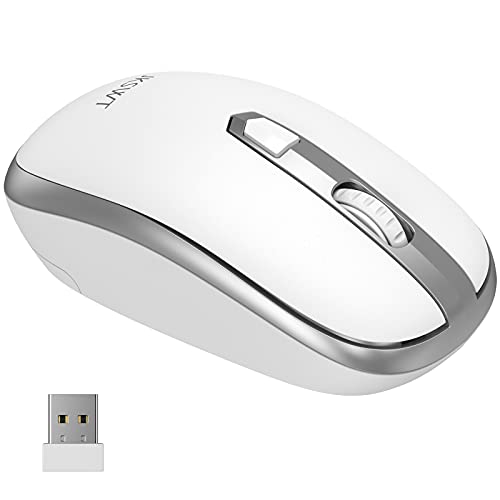 Mouse Wireless 2.4G, Mouse Wireless Portatile JKSWT, Con 4 Pulsanti, Mouse 800 1200 1600 Regolabile a 3 DPI, USB Ottico, Per PC   Laptop   Mac   Windows