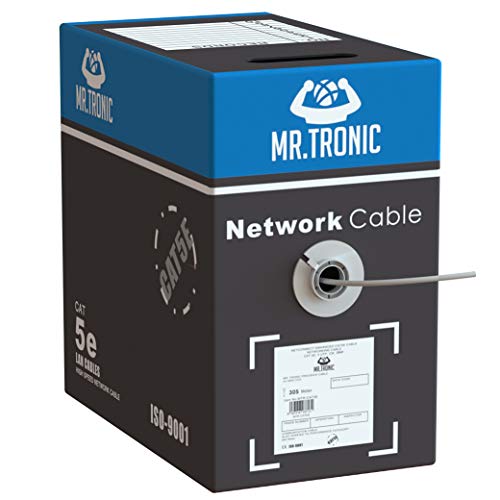 Mr. Tronic 305m Bobina Cavo di Rete Ethernet | CAT5e, CCA, UTP, RJ4...