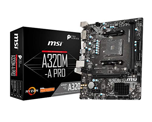 MSI A320M-A Pro - Scheda madre slot AM4 Micro ATX AMD A320 A320M-A Pro, AMD, slot AM4, AMD Athlon, AMD Ryzen, DDR4-SDRAM, DIMM, 1866, 2133, 2400, 2667, 2933, 3200 MHz