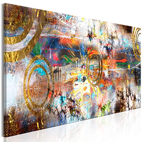 murando Quadro Astratto 120x40 cm 1 pezzo Stampa su tela in TNT XXL Immagini moderni Murale Fotografia Grafica Decorazione da parete Motivo geometrico colorato come dipinto a-A-0739-b-a