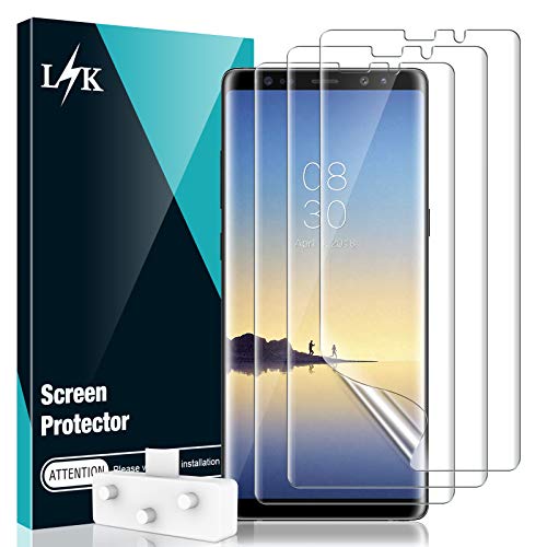 LϟK 3 Pezzi Pellicola Protettiva per Samsung Galaxy Note 8 - HD Pellicola Flessibile Senza Bolle No Lifted Edges TPU Trasparente Pellicola Protettiva Schermo con Kit D Installazione