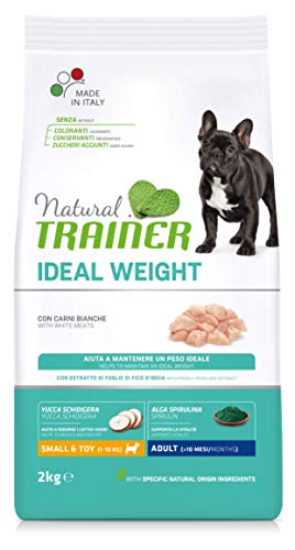 Natural Trainer Ideal Weight Small & Toy Cibo per Cani Adulti Light in fat con Tacchino - 2kg