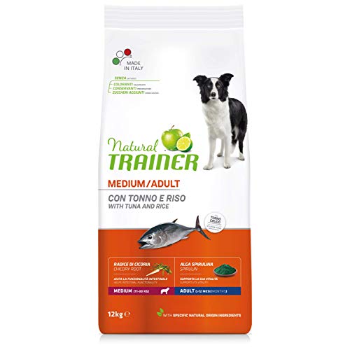 Natural Trainer Medium Cibo per Cani Adulti con Tonno - 12kg...