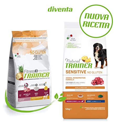 Natural Trainer Sensitive No Gluten Cibo per Cani Adulti con Agnell...